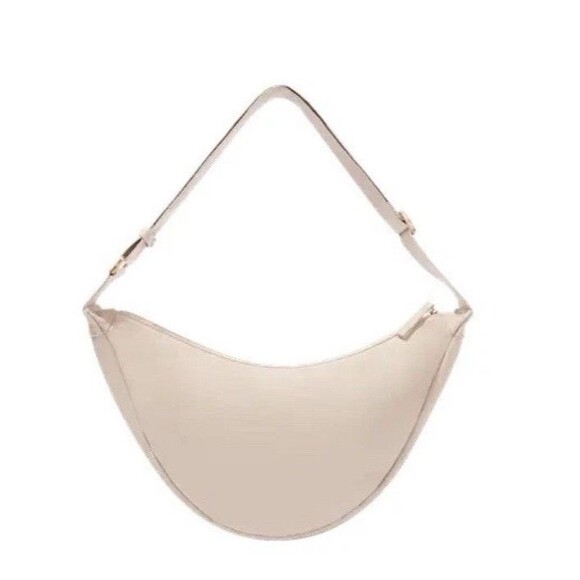 NWT July Everyday Crescent Bag Canvas Purse Taupe Khaki Crossbody Sling - Picture 3 of 7